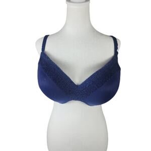 Victoria's Secret Incredible Metallic Blue Lined Perfect Converge Bra 40D